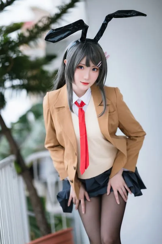 [瓜希酱] [22P - 99MB] 青春猪头少年 - 樱岛麻衣