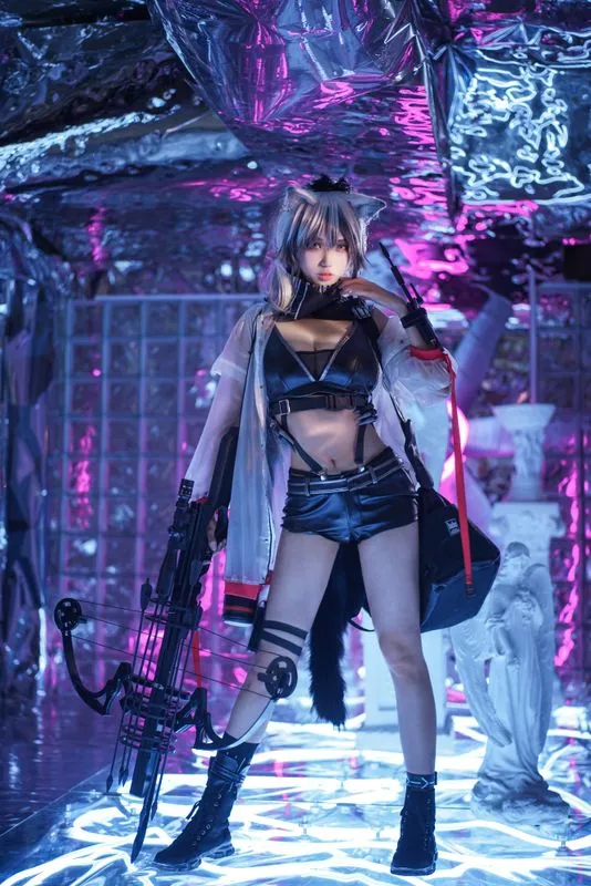 [周叽是可爱兔兔] [15P - 136MB] 明日方舟 - 黑-Gallery Cosplay